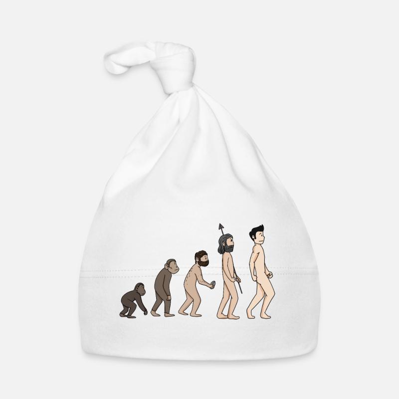 Menschheits Entwicklung - Evolution Illustration Baby Bio-Mütze