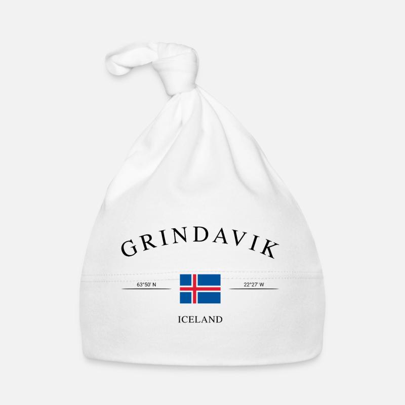 Grindavík Island – Urlaub Souvenir & Geschenk Baby Bio-Mütze