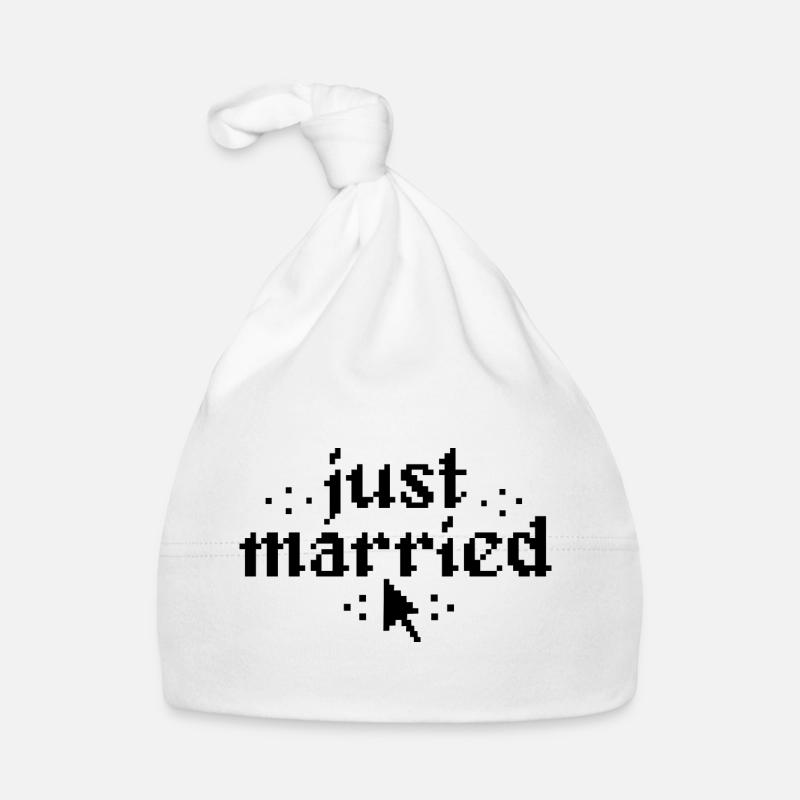 Petit Pixel Drôle de cadeau de mariage Bonnet bio Bébé