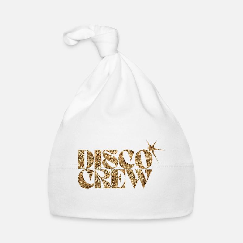 Disco Crew Glitter Logo Doré Bonnet bio Bébé