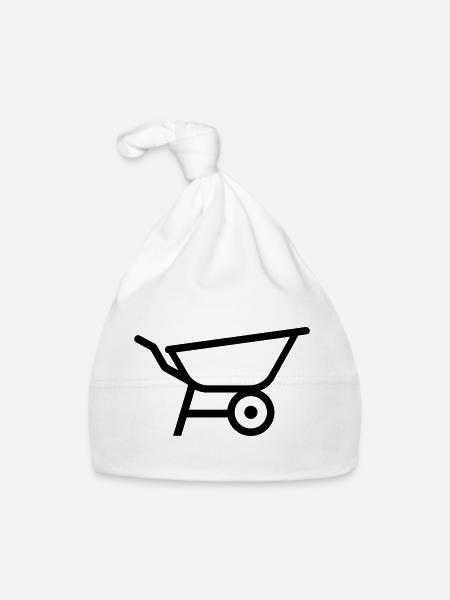 Schubkarre - Baby Bio-Mütze - Weiß - Vorne