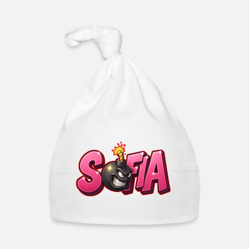 Sofia Graffiti Name Bomb Graffité 3D Baby Bio-Mütze