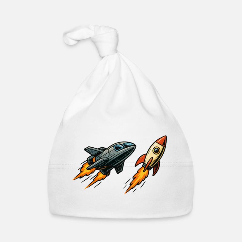 Rocket Sprint Cartoon Space Organic Baby Cap
