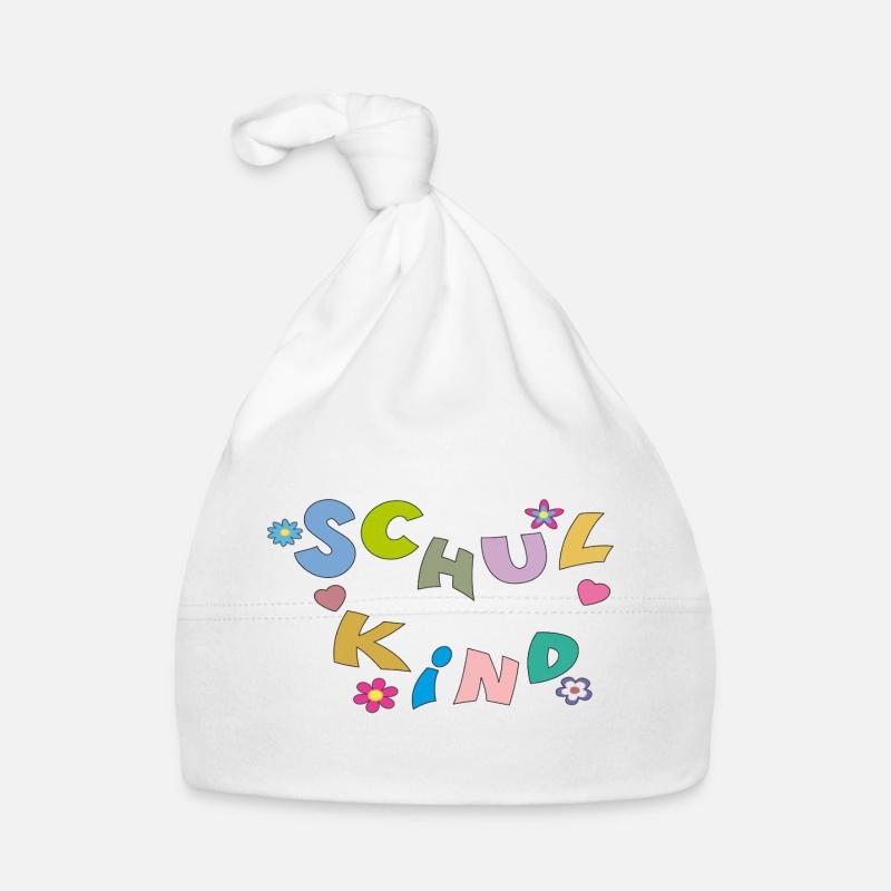 Bunte Schulkind Buchstaben Baby Bio-Mütze