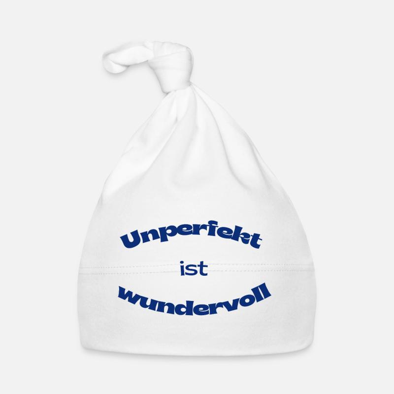 Unperfekt ist wundervoll – Statement Design Baby Bio-Mütze
