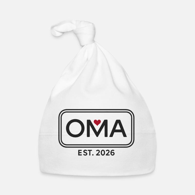 OMA EST. 2026 Stolze Großmutter Ankündigung Baby Bio-Mütze