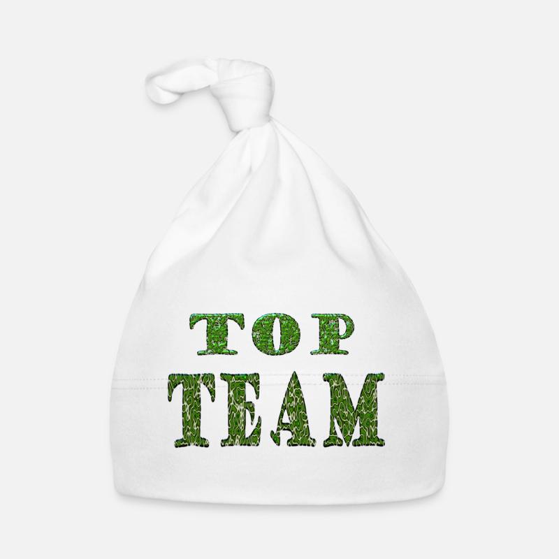 Top Team Green Pattern Texture Organic Baby Cap