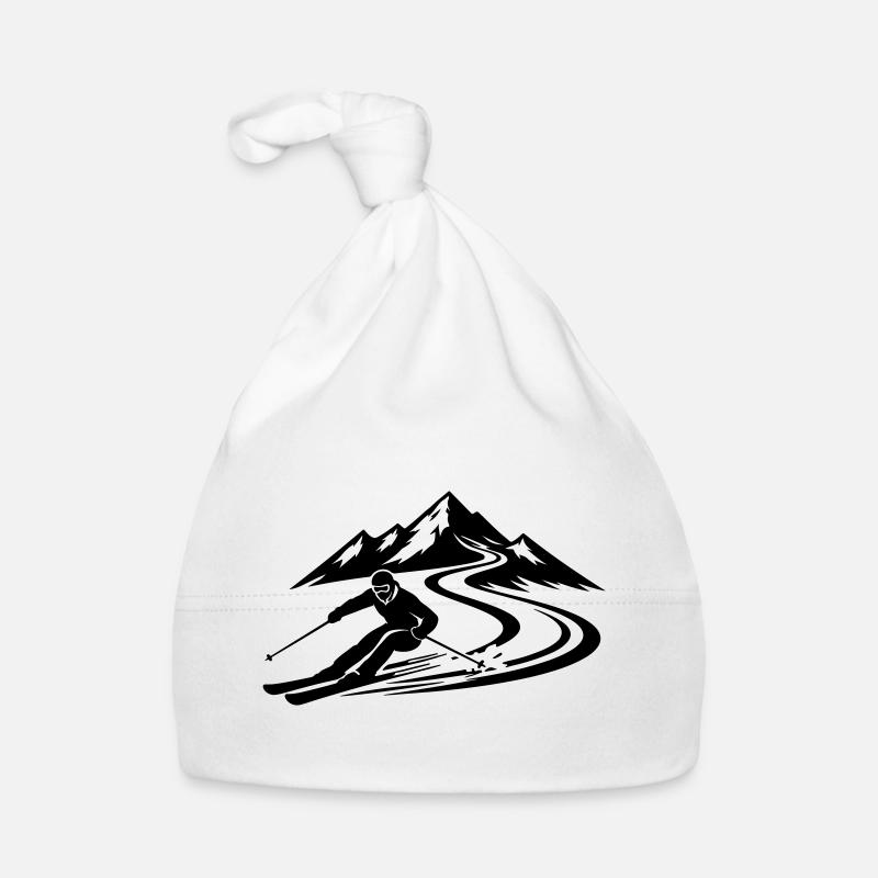 Ski Mountains Slope Organic Baby Cap