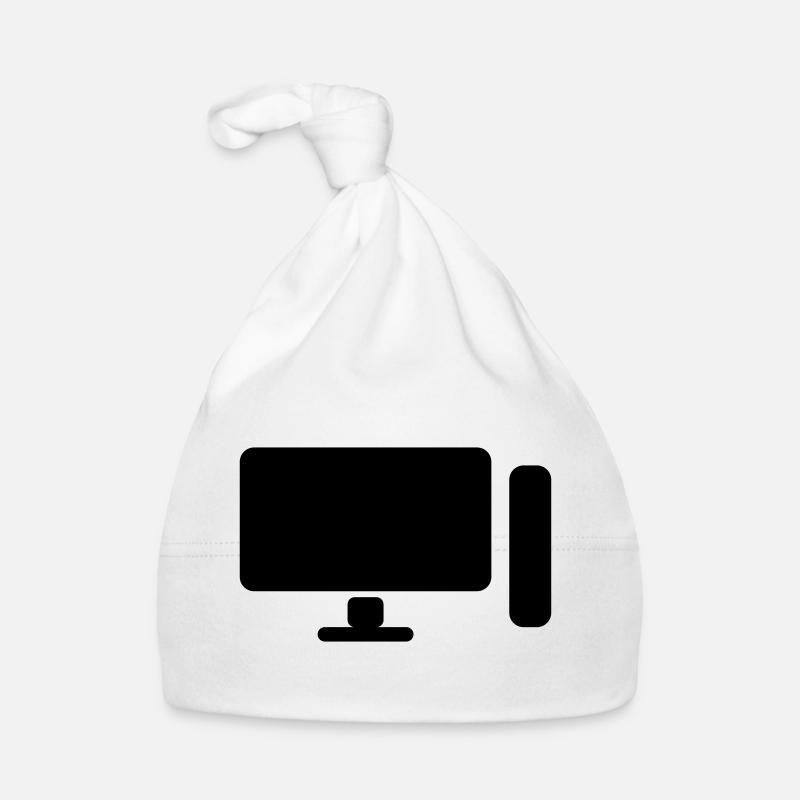 Minimal PC Setup Icon – Gamer Design Organic Baby Cap