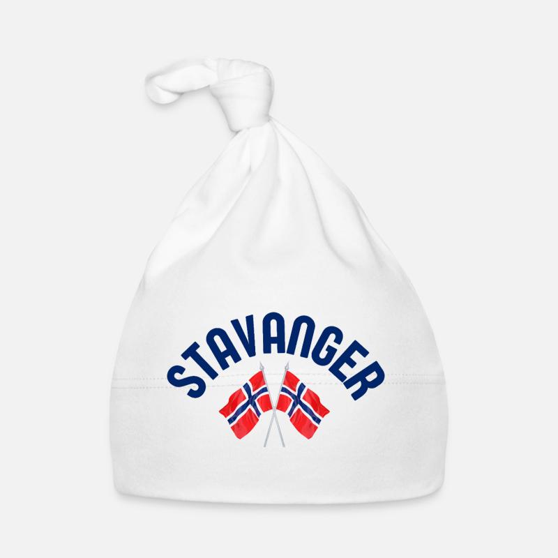 Drapeaux de Norvège de Stavanger Bonnet bio Bébé
