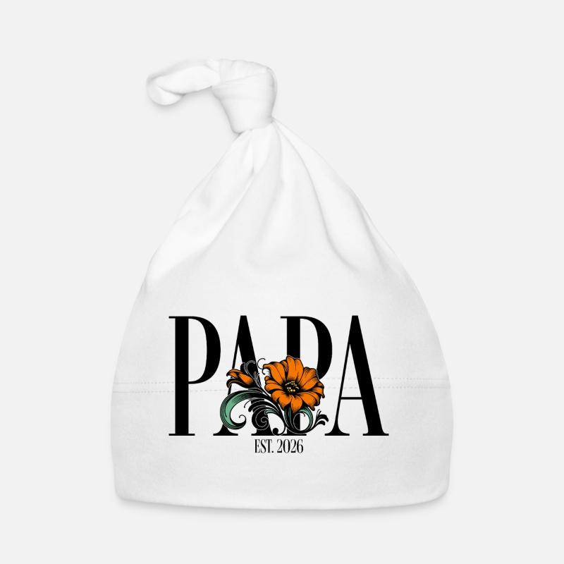 Papa – Vintage Blumen Design Geschenkidee Baby Bio-Mütze