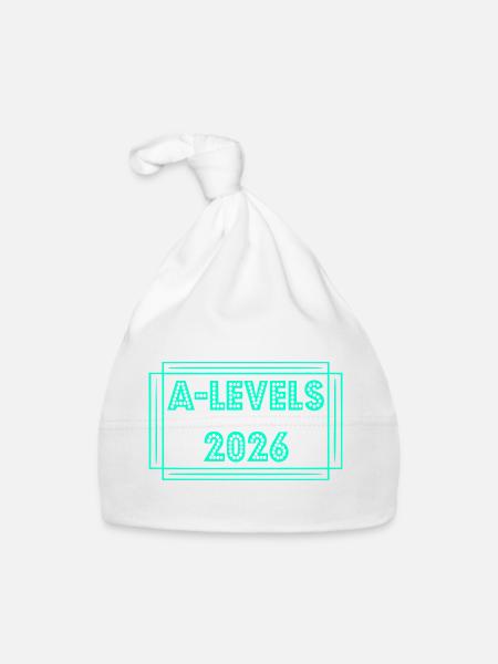 A-Levels 2026 Graduation - Organic Baby Cap - white - Front