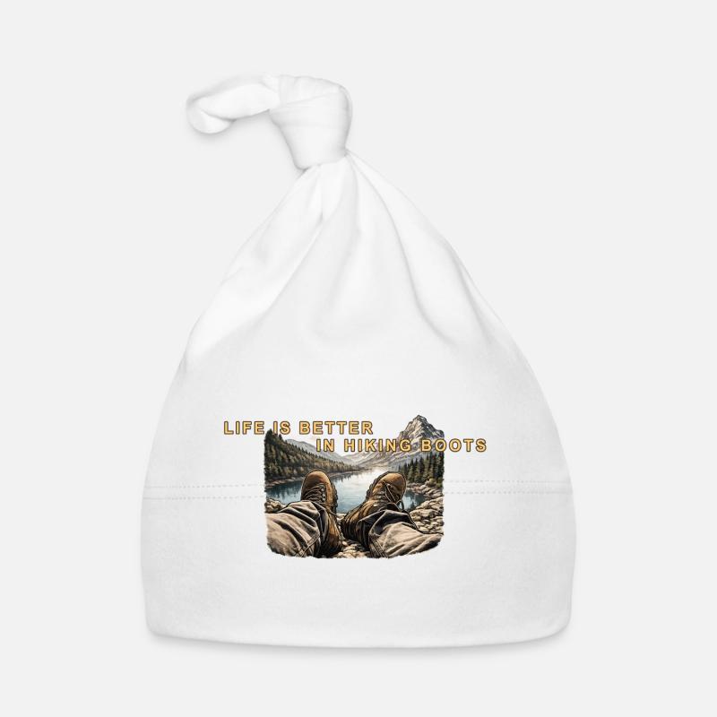 Life is better in hiking boots Baby Bio-Mütze