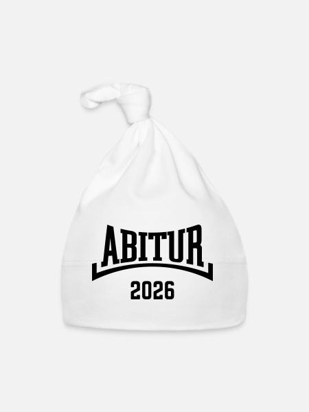 Abitur 2026 (Abiturient / Abi 26 / Konkav / B) - Organic Baby Cap - white - Front