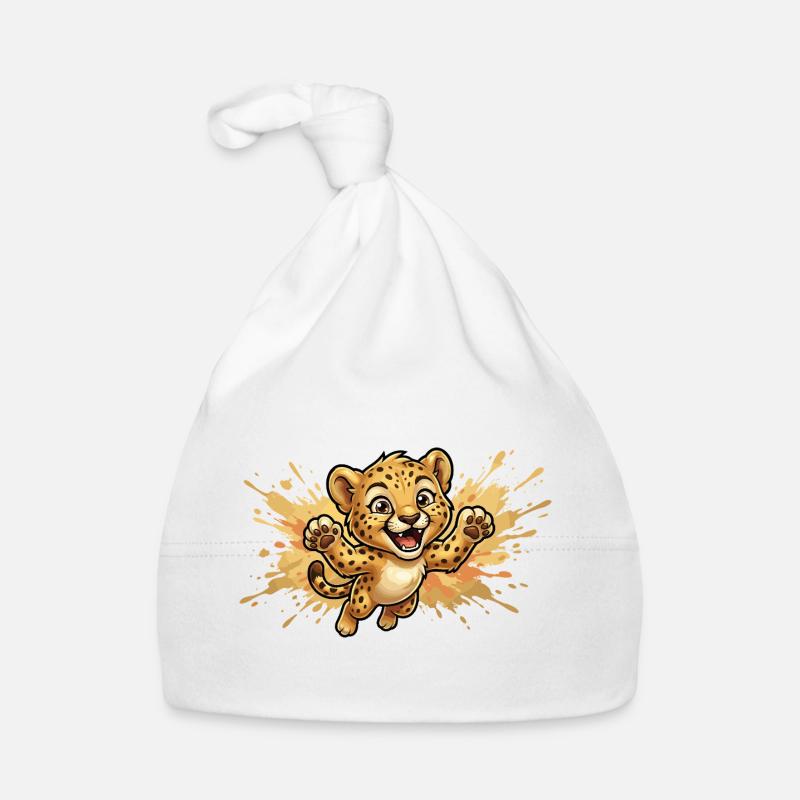 Petit léopard sauteur Bonnet bio Bébé