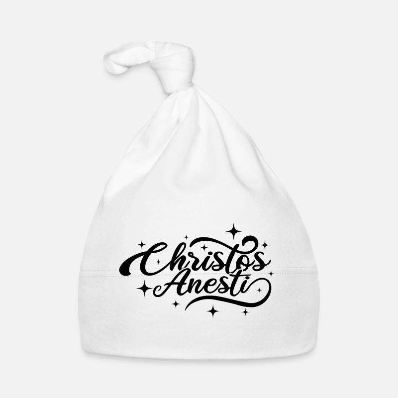 Christos Anesti Orthodox Easter Pascha Organic Baby Cap