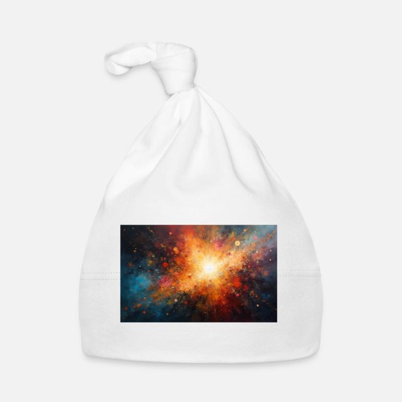 Cosmic Burst Nebula Explosion Organic Baby Cap