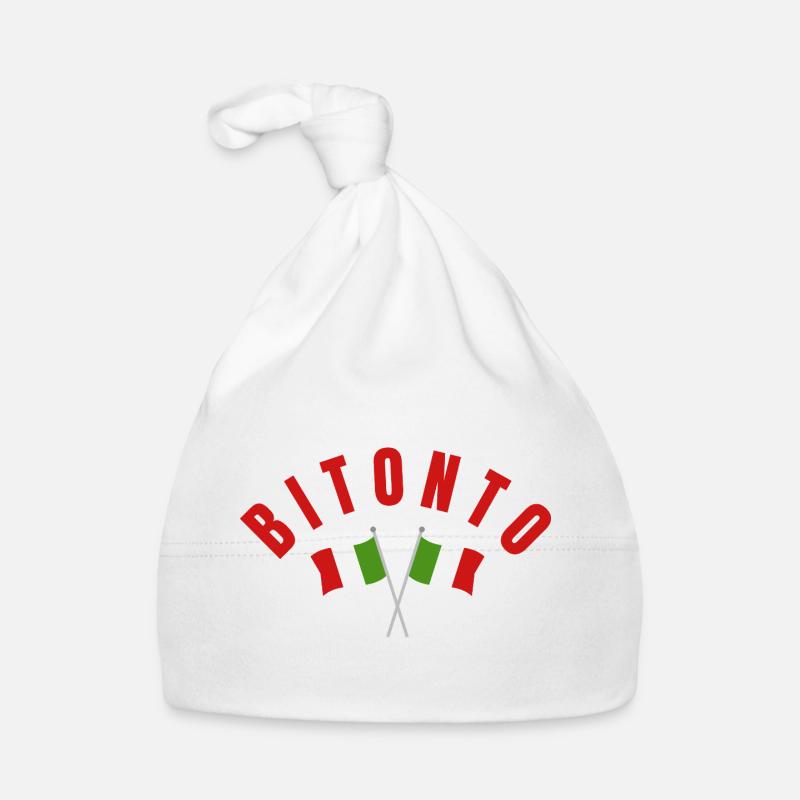 Bitonto Crossed Italian Flags  Organic Baby Cap
