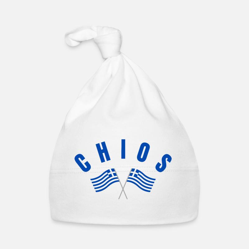 Chios Croisé des drapeaux grecs Bonnet bio Bébé