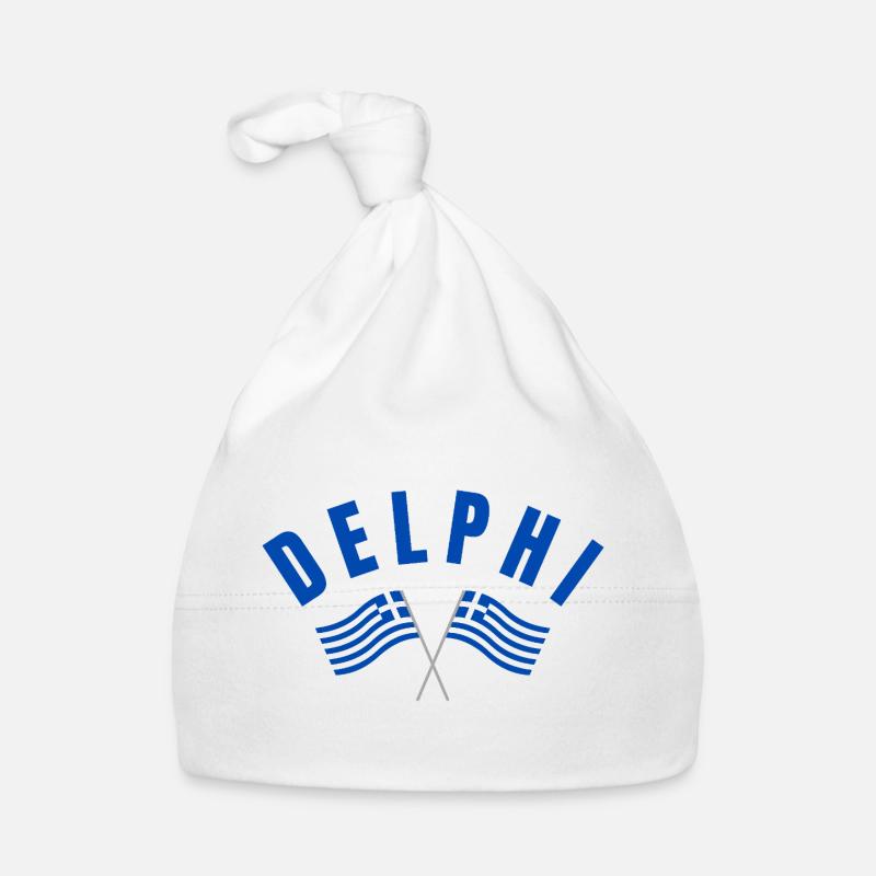 Drapeaux jumeaux grecs de Delphes Bonnet bio Bébé