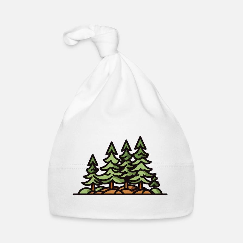 Wald Bäume Baby Bio-Mütze