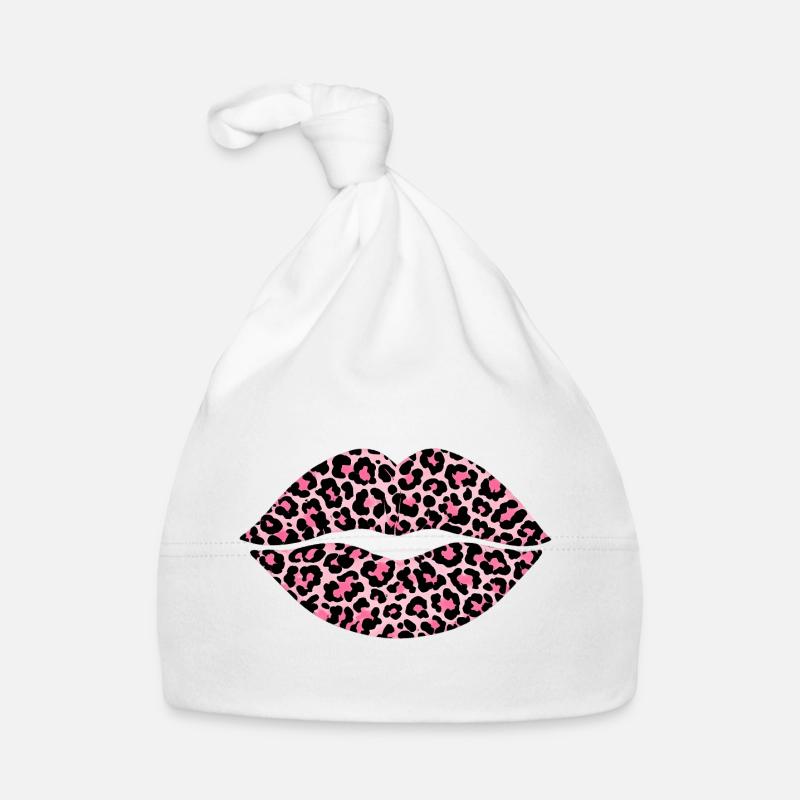 Leoprint Lips Organic Baby Cap