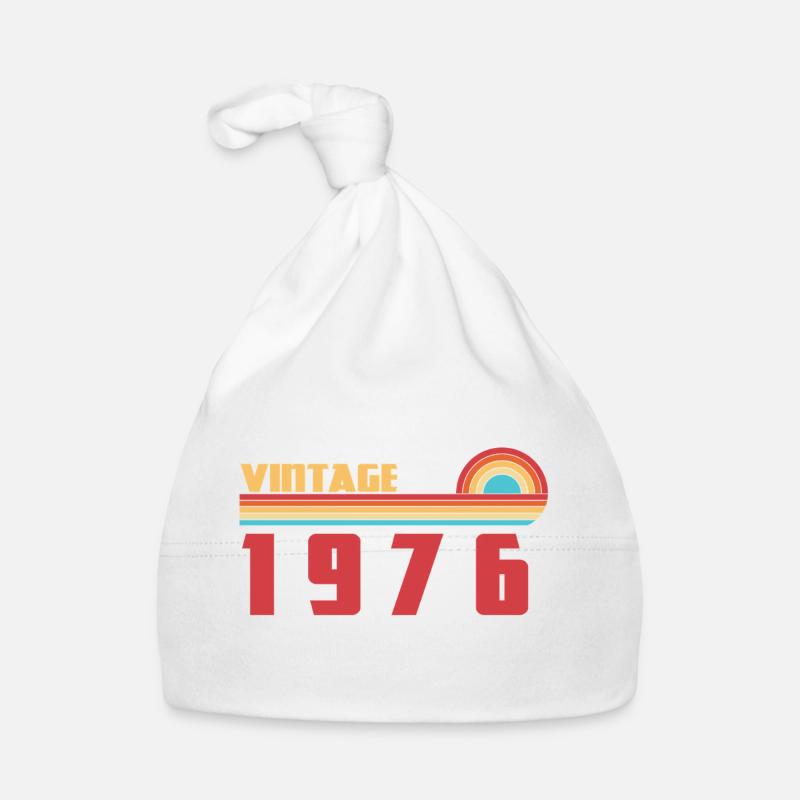 50 Year Old School Tee Born 1976 Organic Baby Cap
