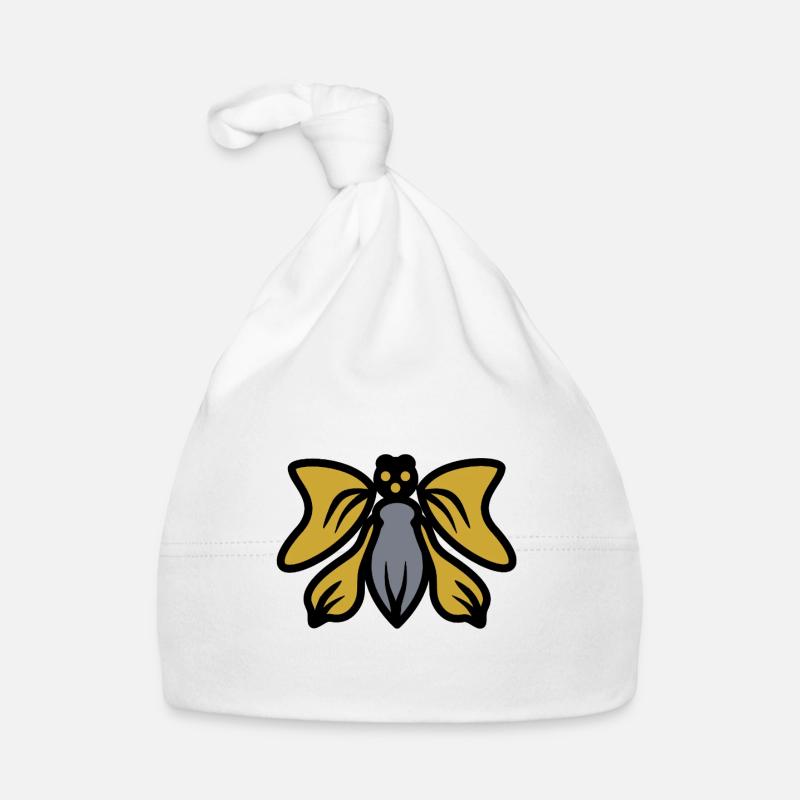 Silhouette des ailes dorées Bonnet bio Bébé