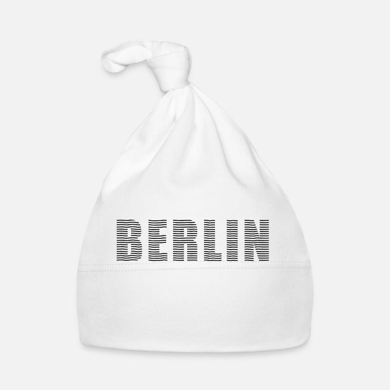Berlin line font Organic Baby Cap
