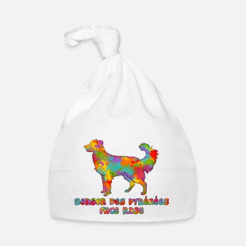 Pyrenean Shepherd Multicolor Gesicht rasiert Baby Bio-Mütze