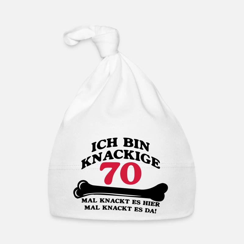 Geburtstag - Ich bin Knackige 70 Baby Bio-Mütze