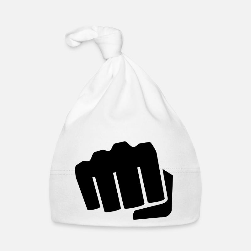 Faust Geschenk Idee dagegen Symbol Hand Organic Baby Cap