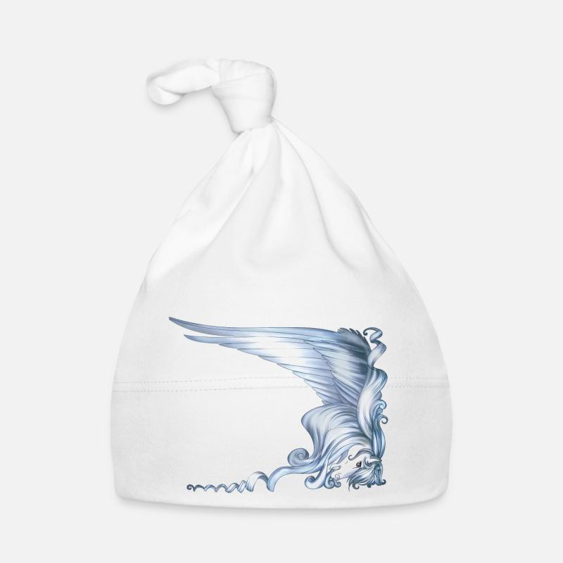 Pegasus Head with Big Wing Organic Baby Cap
