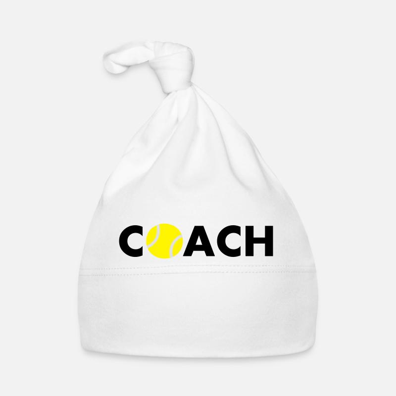 tennis coach - Bonnet bio Bébé - blanc