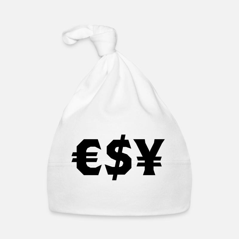 Euro Dollar Yen - Bonnet bio Bébé - blanc