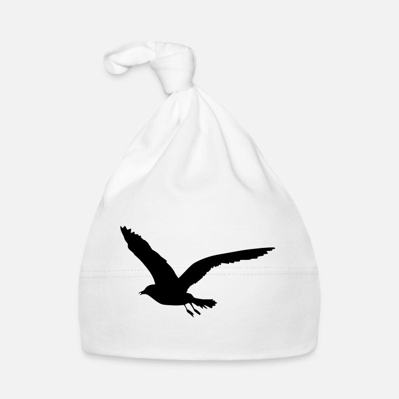 Möwe - Baby Bio-Mütze - Weiß