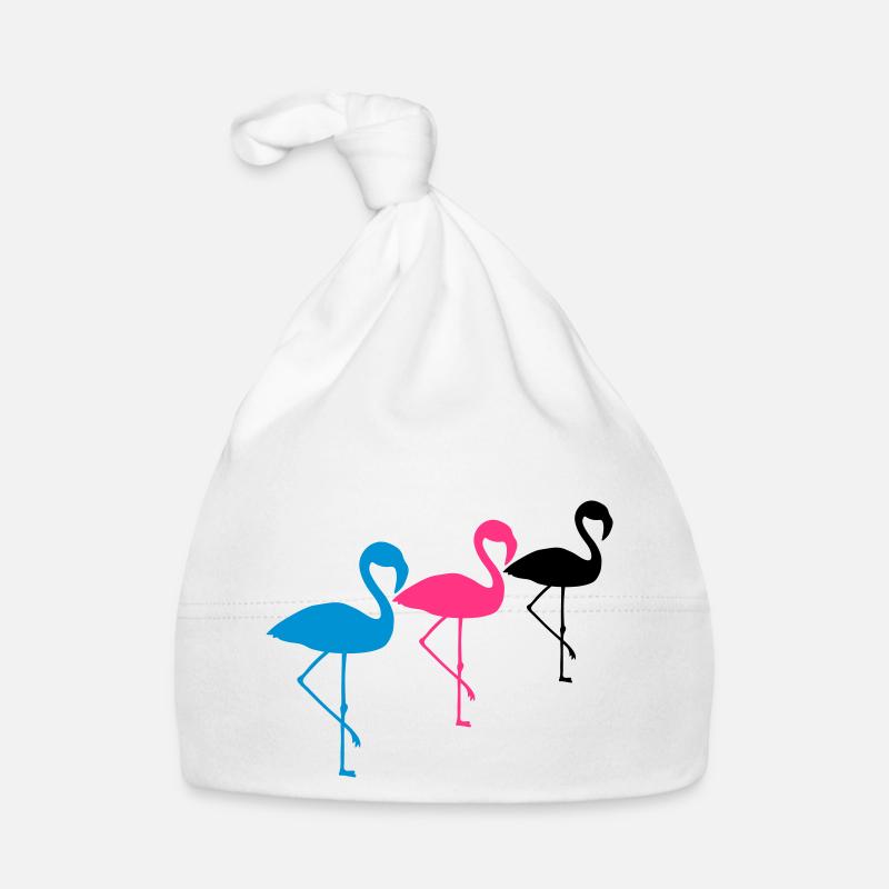 crew team 3 freunde silhouette umriss flamingo cli Baby Bio-Mütze