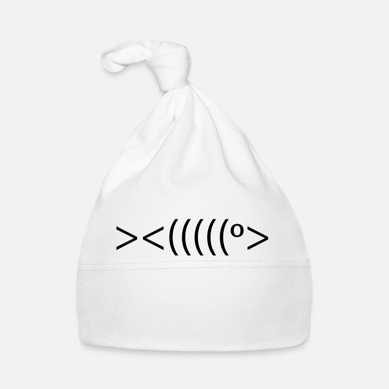 fisch - Baby Bio-Mütze - Weiß