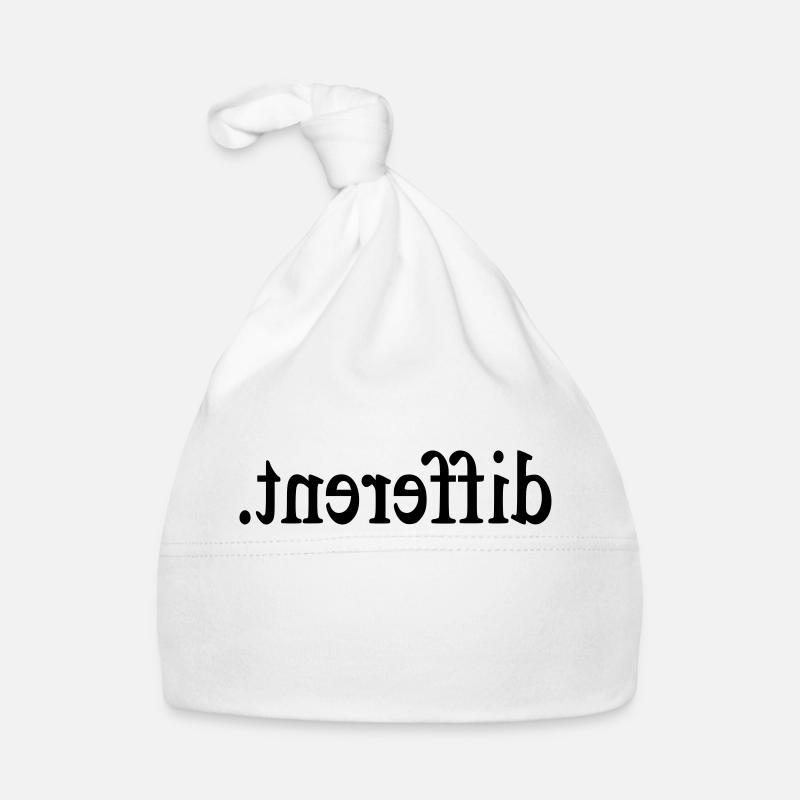 Différent - énonciation drôle - Bonnet bio Bébé - blanc