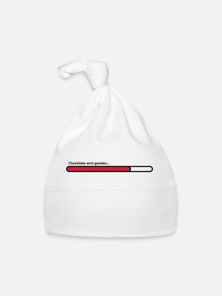 checklist - Organic Baby Cap - white - Front