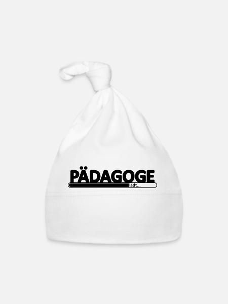 Pädagoge // Pädagogin //Erziehungswissenschaftler - Baby Bio-Mütze - Weiß - Vorne