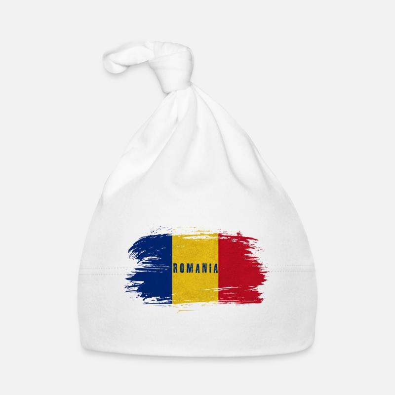 Rumänien Vintage Flagge / Geschenk Bukarest Cluj Baby Bio-Mütze