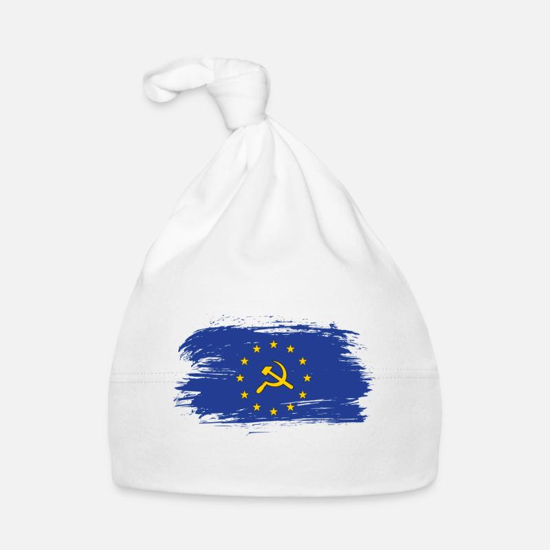Drapeau de l’Europe avec marteau et fauniÃ blesse / cadeau - Bonnet bio Bébé - blanc