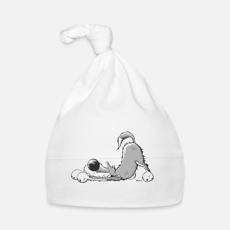 Bonne loup gris - Bonnet bio Bébé - blanc
