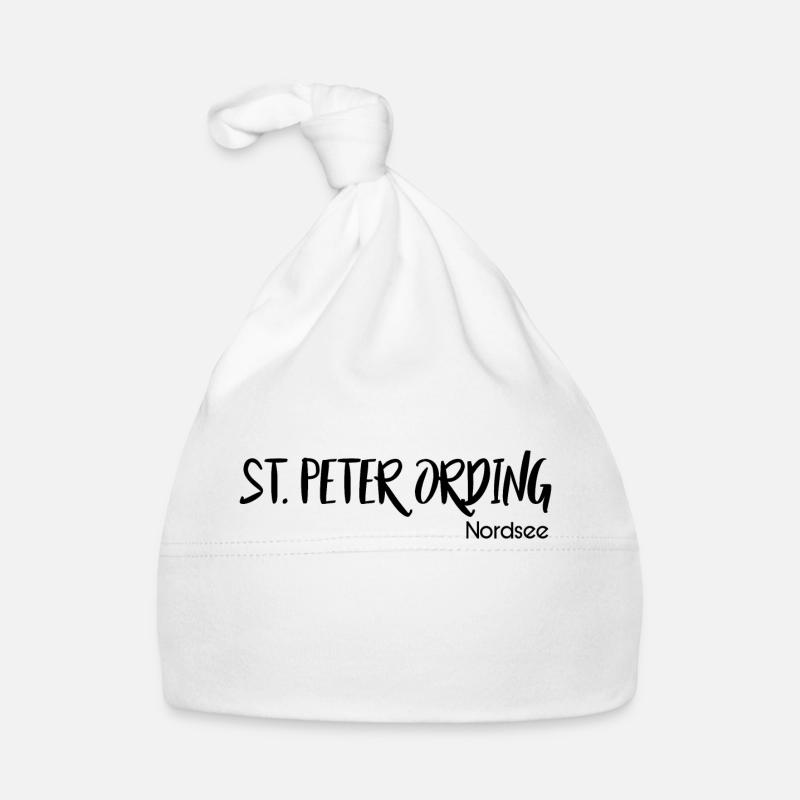 St Peter Ording - Baby Bio-Mütze - Weiß