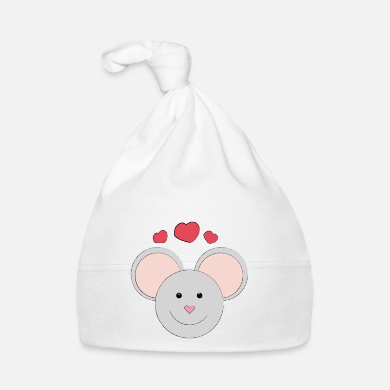 Süße lachende Maus - Geschenk - Geschenkidee Baby Bio-Mütze