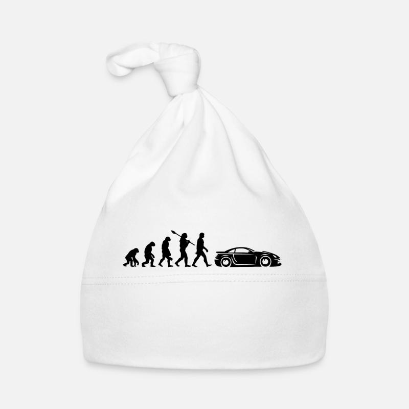 Voiture De Sport évolution - Bonnet bio Bébé - blanc