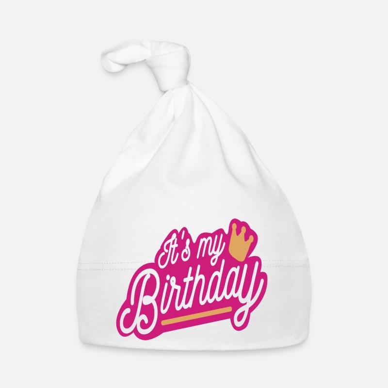 Mon anniversaire - Bonnet bio Bébé - blanc
