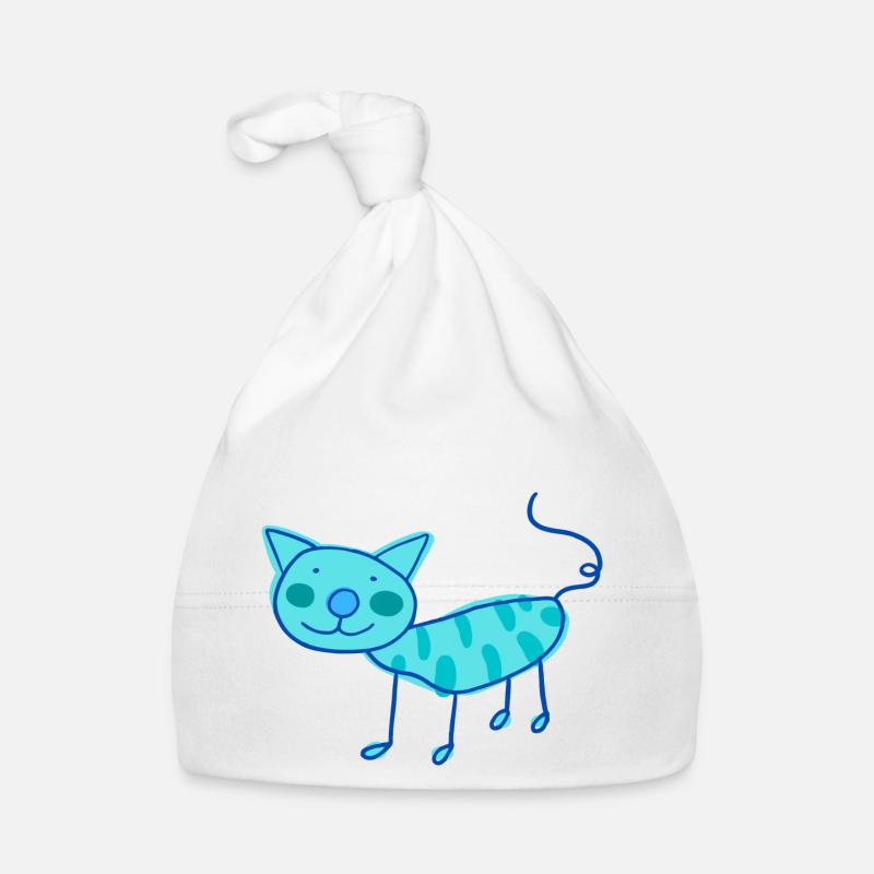Doux chat de chat d’enfants en couleur Bonnet bio Bébé