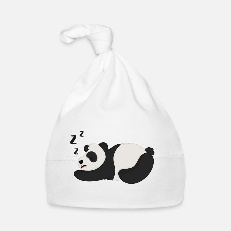 Panda Panda Bear - Organic Baby Cap - white